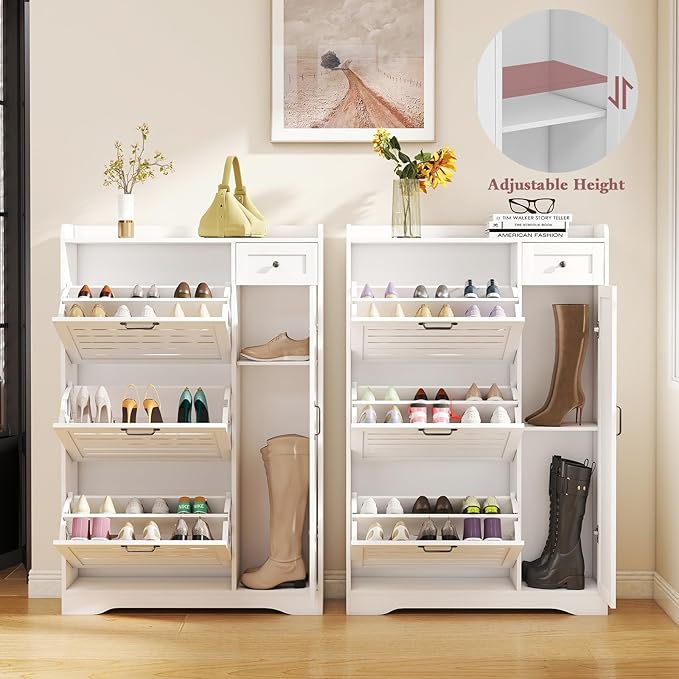 Narrow Shoe Storage Cabinet