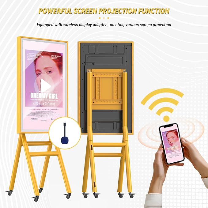 MWE Mobile Digital Signage Display 43in, Portable UHD Touchscreen Advertising