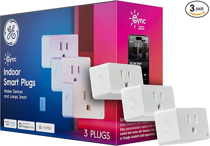 Cync Indoor Smart Plug, WiFi Outlet Socket, Voice Control Outlet, Matter