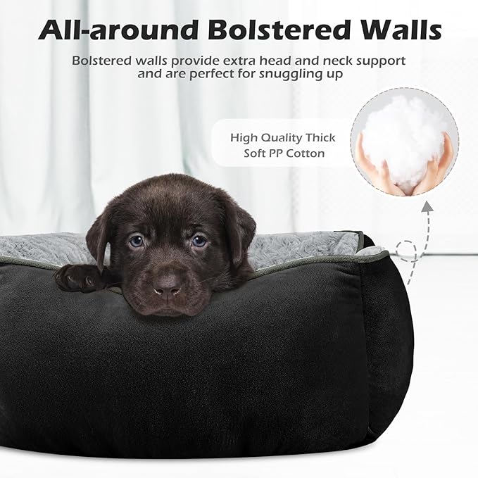 INVENHO Large Dog Bed Rectangle Washable Orthopedic Soft Calming Sleeping Durable Pet Cuddler with Anti-Slip Bottom