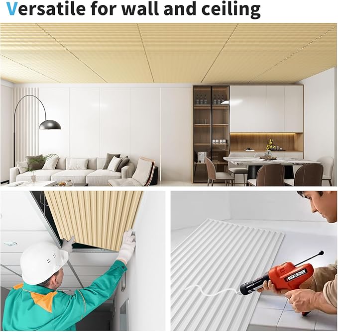Art3d 6-Pack Slat Design 3D Wall Panels