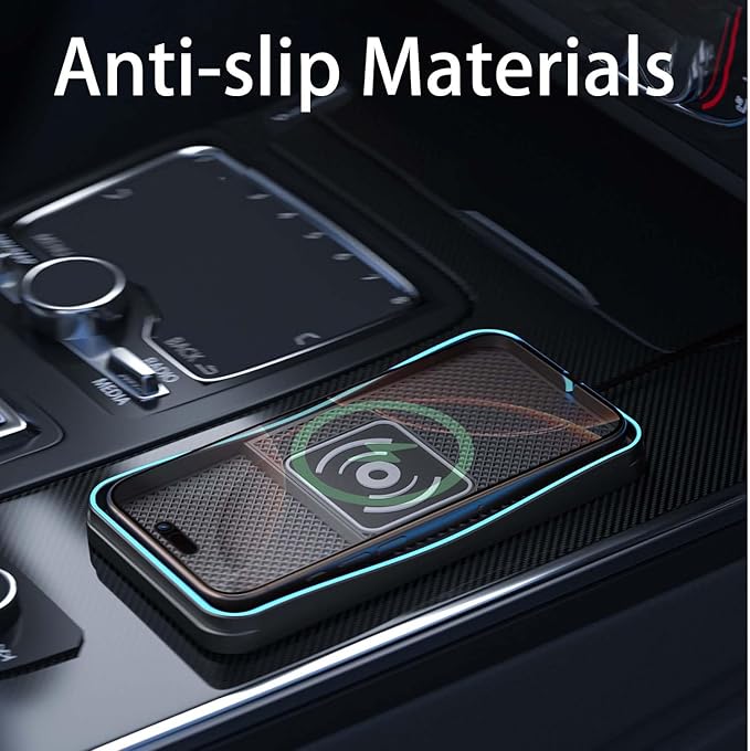 Car Wireless Charger Pad for Buick Verano 2012-2017, Fast Car Wireless Charging Pad for Car Center Console, Non Slip Charging Mat,1M-Type C