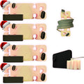 GlowBrick Stocking Stuffers for Adults Cord Management Weighted Cord Holder Cable Wrap Phone Stand - Glow-in-The-Dark Gadget Organizer for Nightstand. Gift for Men, Silicone. 4pk Pink Glow