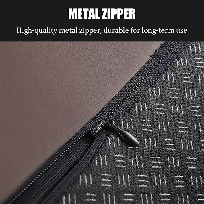 Car Armrest Cover Pad for Hyundai Santa FE 2021 2022 2023 2024 2025 Premium Leather Center Console Armrest Cushion Pad Anti-Scratch Waterproof Auto Interior Accessories Dark Brown