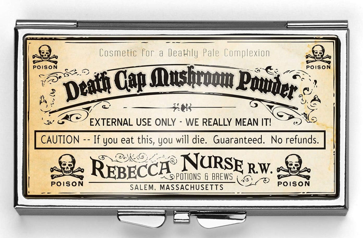 Death Cap Pill Box Compact Rectangle 7 Day Pill Box Pill Case