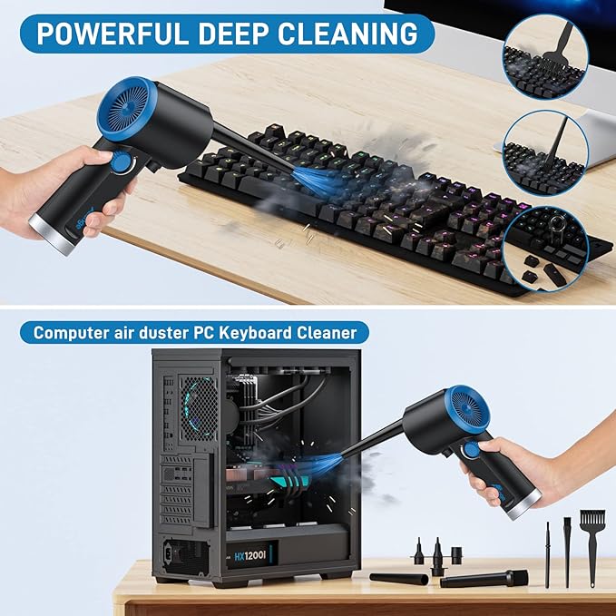 ATEngeus Compressed Air Duster, Electric Air Duster, Cordless Air Duster