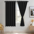 JIUZHEN Black Blackout Curtains