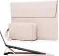HYZUO 13.3-14 Inch Laptop Sleeve Case Bag with Adjustable Stand for MacBook Pro 14 M5/M4/M3/M2/M1 Pro/Max 2026-2021, MacBook Air/Pro 13.3, 13.8-13.5 Surface Laptop, with Pouch, Apricot