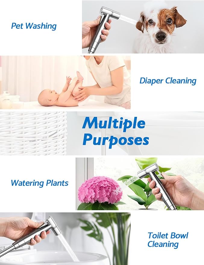 Chrome Handheld Bidet Sprayer, Jet Sprayer
