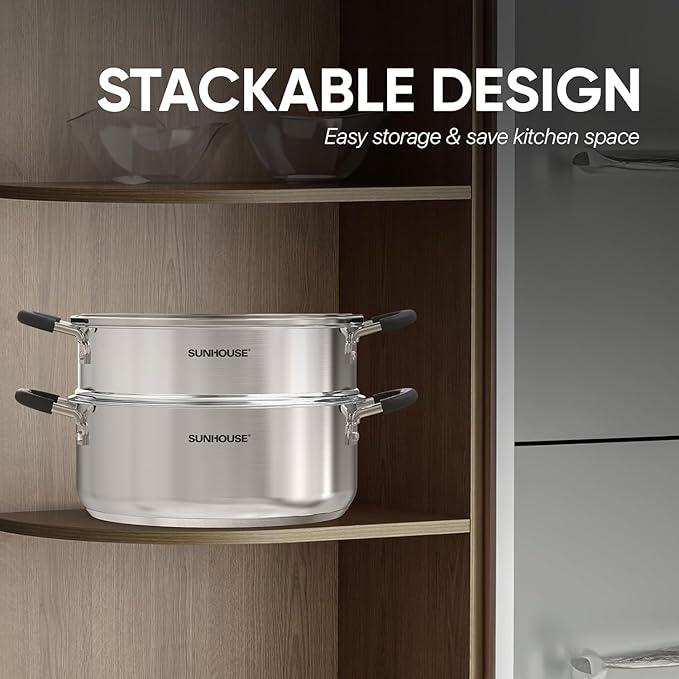 SUNHOUSE - 4.6 Quart Steamer Pots