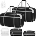 DIMJ Large Comforter Storage Bag with Handls, 100L Washable Blanket Storage, Compression Packing Totes Moving Bags With Zipper, Space Saving Containers For Pillow, Clothes, Bedding, 2 PCS
