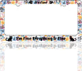 It's Fine I'm Fine Everything is Fine Cat License Plate Frame 6.3 X 12.2 in | Stainless Steel Fits US Standard With Screws Rust Resistant For Car Accessories Easy Installation For Cars SUV Truck