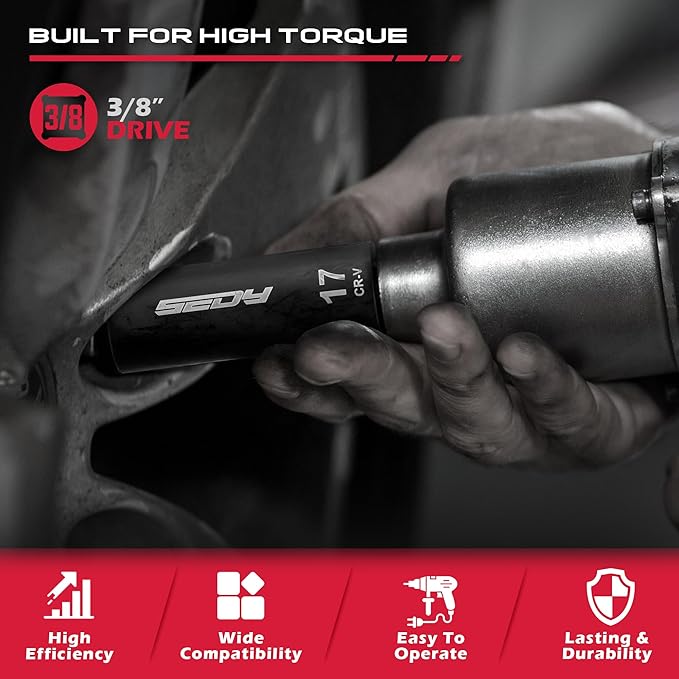 3/8" Drive Impact Socket Set