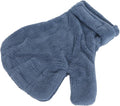 VOSAREA Calming Bite Proof Glove Navy Coral Fleece Small Animal Handling Glove for Chinchilla Ferret Hedgehog Care and Grooming Supplies