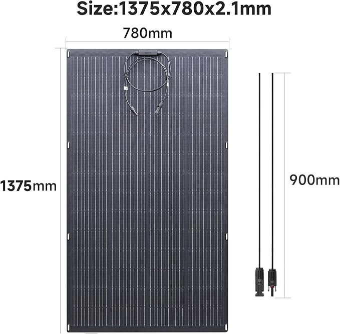 ALLPOWERS SF200 200W Flexible Solar Panel, Ultra-Thin 3mm Bendable