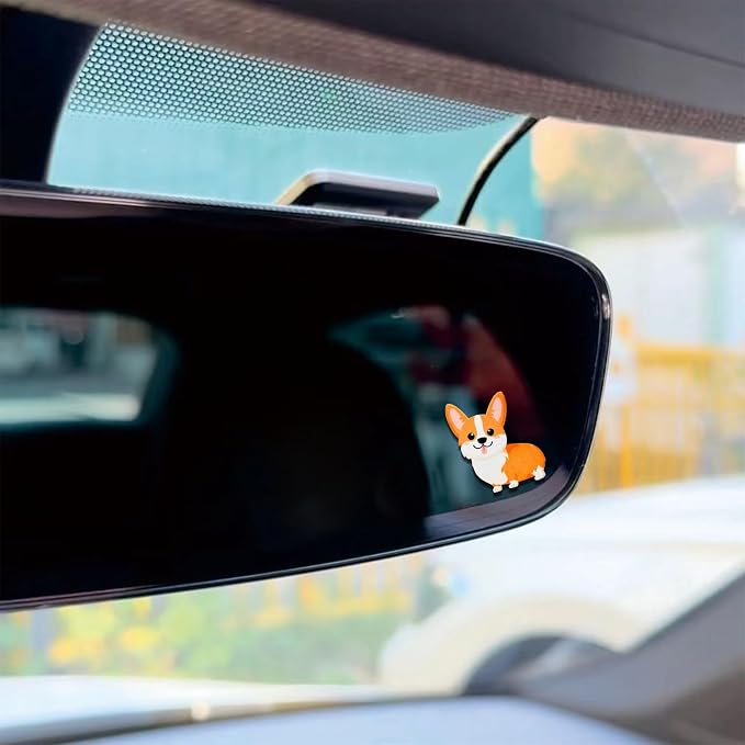 2Pack Penguin Car Vinyl Sticker and Decal for Rear View Mirror Window | Cute Penguin Mirror Sticker Waterproof,Car Accessories Decor,Penguin Gifts for Women Men,Laptop Bathroom Mirror