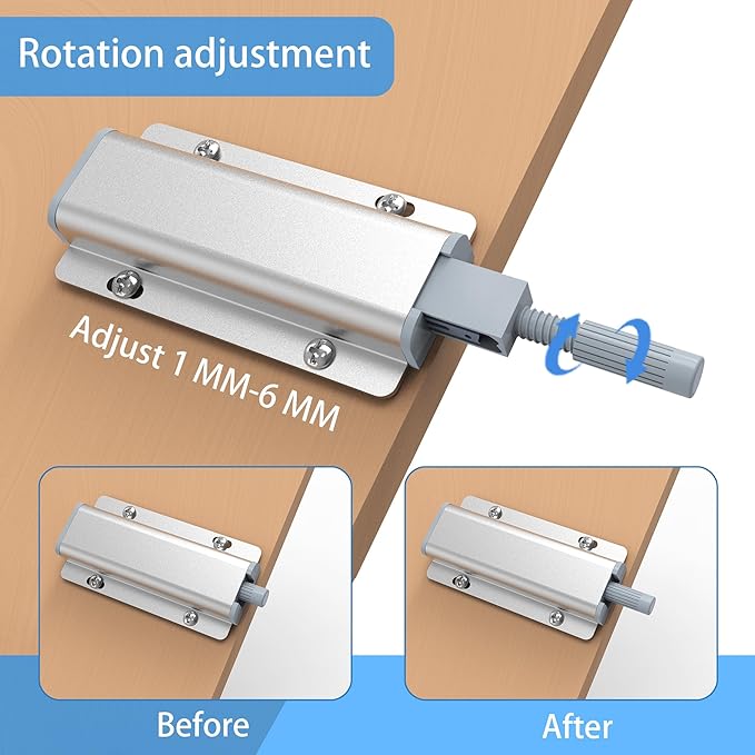 15 Pack Push to Open Cabinet Hardware, Touch Latches