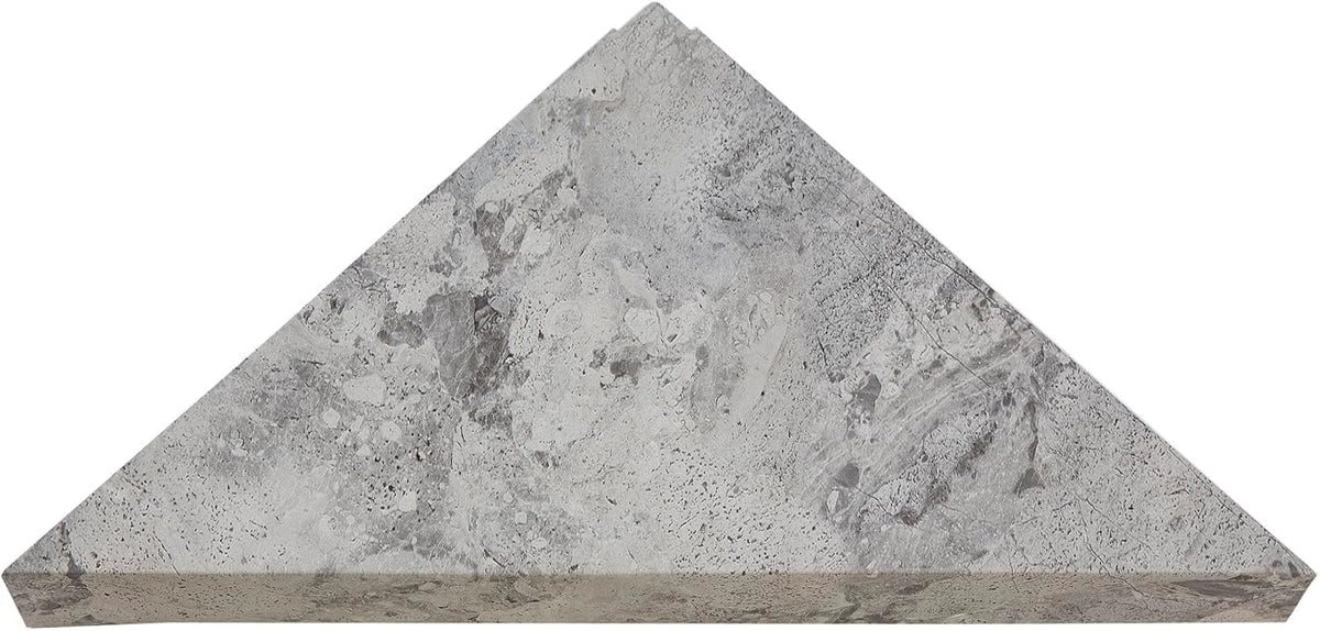 Palisade Vinyl Waterproof Corner Shower Shelf in Silver Lake