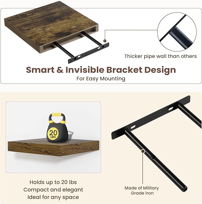 Fun Memories Floating Shelves for Wall