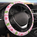 Cowgirls Cactus Pink Steering Wheel Cover for Women Elastic Rubber Steering Wheel Universal 15 Inch Fit for Cars, Auto, SUVs