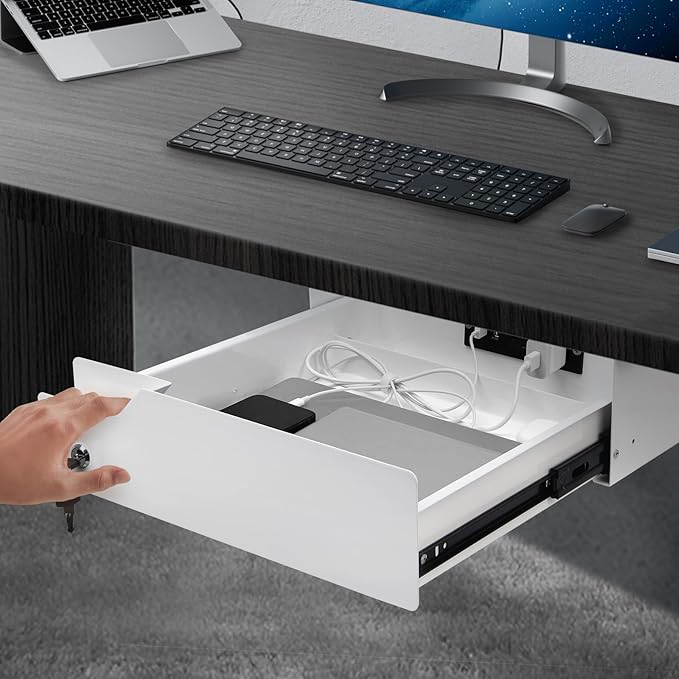 Lumil Under Desk Mounted Drawer Lockable