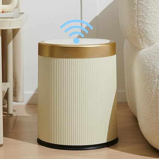URALFA 3.7 Gallon Motion Sensor Bathroom Trash Can