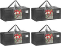 VENO 4 Pack Moving Bags Extra Large Storage Bags for College Move-In, Heavy-Duty Storage Totes, Packing Boxes, and Wardrobe Moving Supplies - Durable Laundry Bags for Clothes (Gray w/Window, 4 Pack)