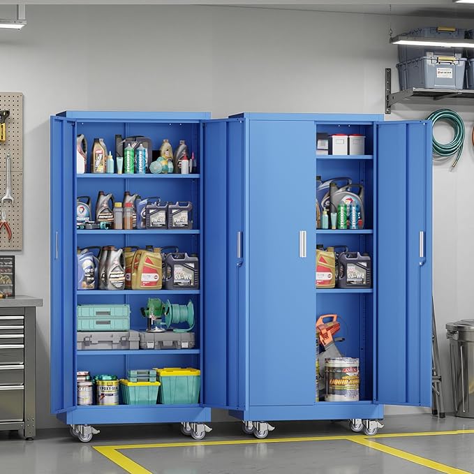 VINGLI Rolling Metal Storage Cabinet