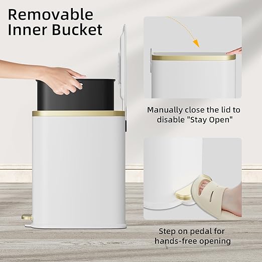 KUK Small Bathroom Trash Can