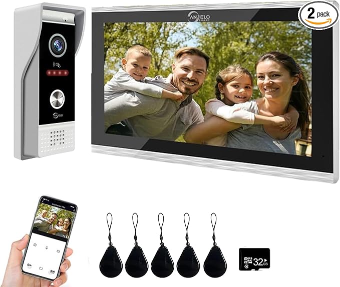 Wired Smart Video Apartments Intercom System, 10 Inch Monitors