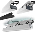 No-Screw Under Desk Cable Management Tray - Self-Adhesive Installation, Cord Management, Cable Tray, Under Desk Wire Organizer - White Set of 2