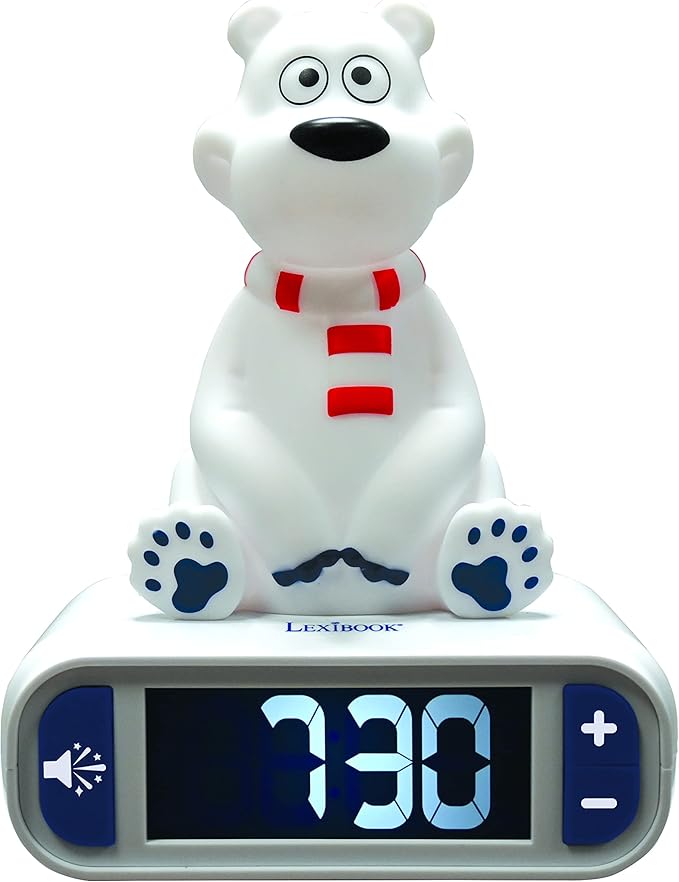 LEXiBOOK Polar Bear Digital Alarm Clock
