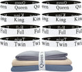 8 Pieces Bed Sheet Organizer Bands, Sheet Organizers and Storage Label Bands, Sheet Label for Bedding, Sheets Organizer for Closet,Sheet Keepers Linen Labels Bedding Bands