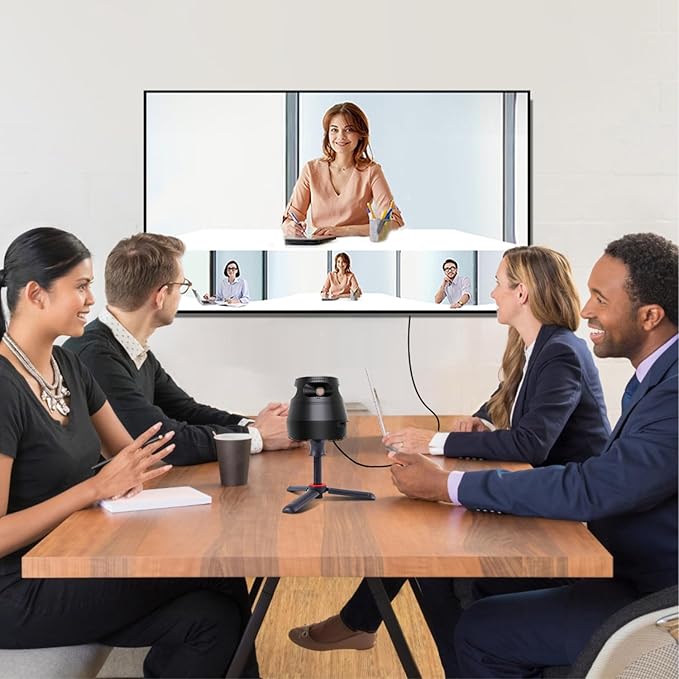 Meeteasy 360 Conference Camera, Immersive Video Conference Experience, Both