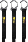 Wrap-It Storage Quick Clips - 14" (3-Pack) Black - Cable Straps With a Metal Clip to Use as an Extension Cord Organizer or Garden Hose Holder