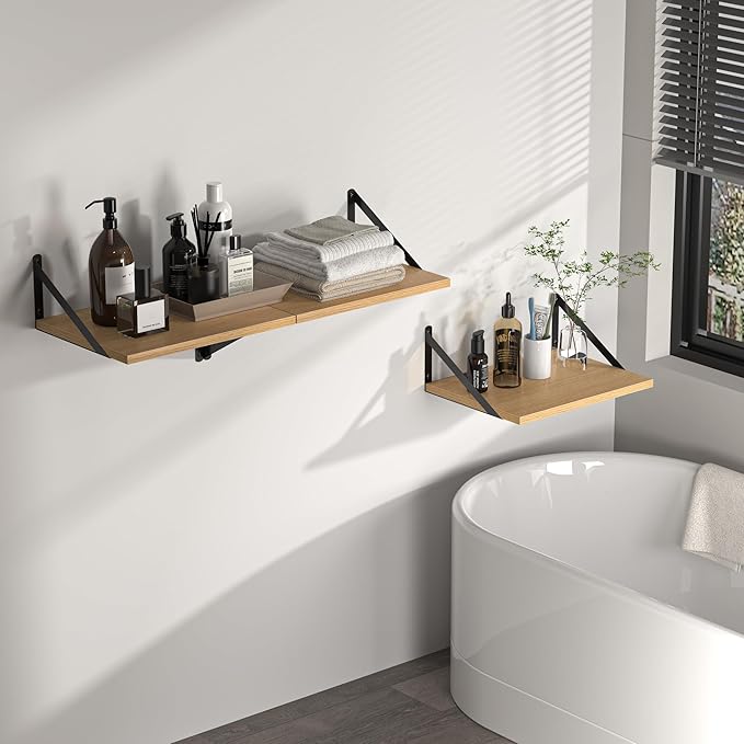 Heimlove 12 Inch Deep Floating Shelves