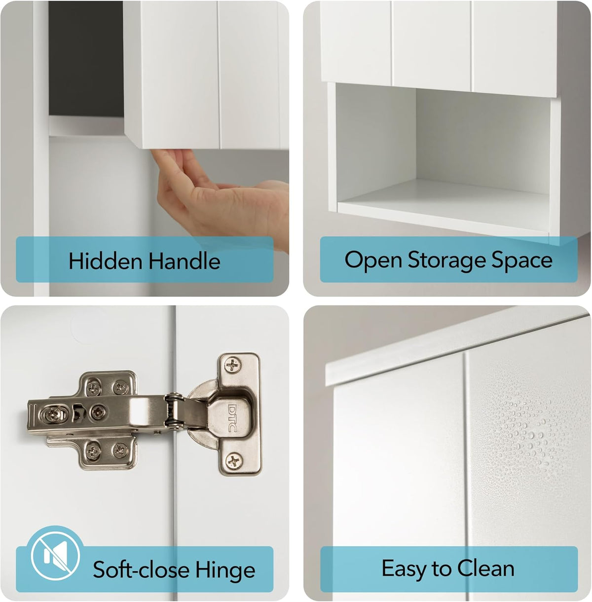 Bathroom Wall Cabinet with Single Door, Soft-Close Hinges, 15x27 inch Wooden Medicine Cabinet for Small Kitchen, Laundry, Entryway, Durable MDF Construction