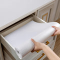 Shelf and Drawer Liner for Kitchen Cabinets Non-Adhesive, Strong Grip Non-Slip Thickened Cabinet Liners for Shelves, Waterproof Mats for Dresser Cupboard, White, 24 in x 20 Feet