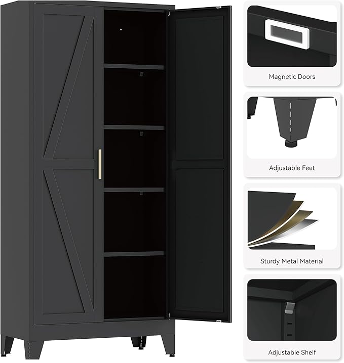 71" Tall Pantry Cabinet, Kitchen Pantry Storage Cabinets