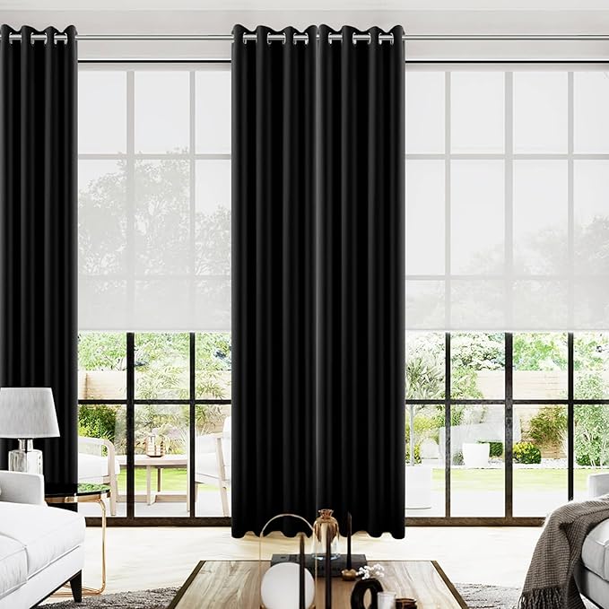 KOUFALL 132 Inch Curtains Long