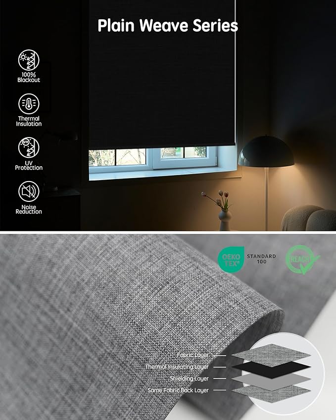 Yoolax Motorized Blinds with Remote, Smart Blinds