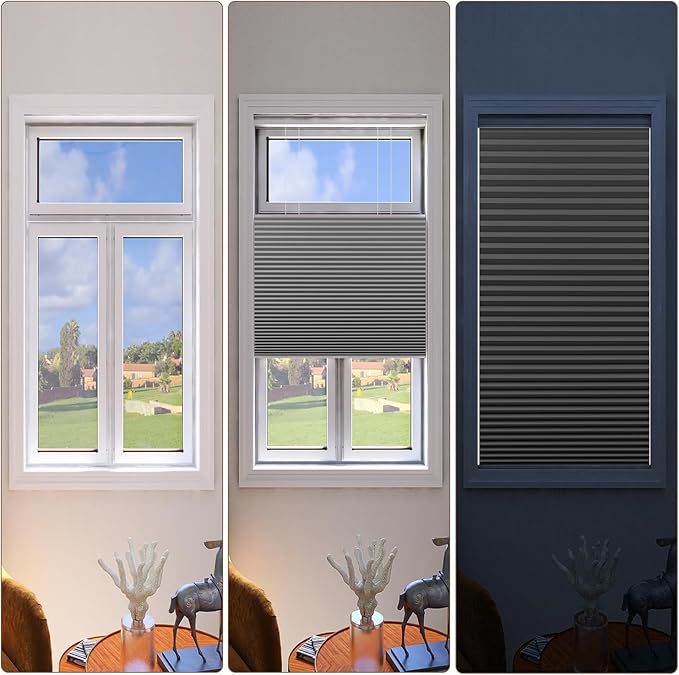 LEXEN Smart Top Down Bottom Up Honeycomb Shades WiFi Enabled Motorized Cellular
