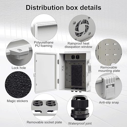Namunanee Outdoor Electrical Junction Box, ABS Water Resistant Enclosure