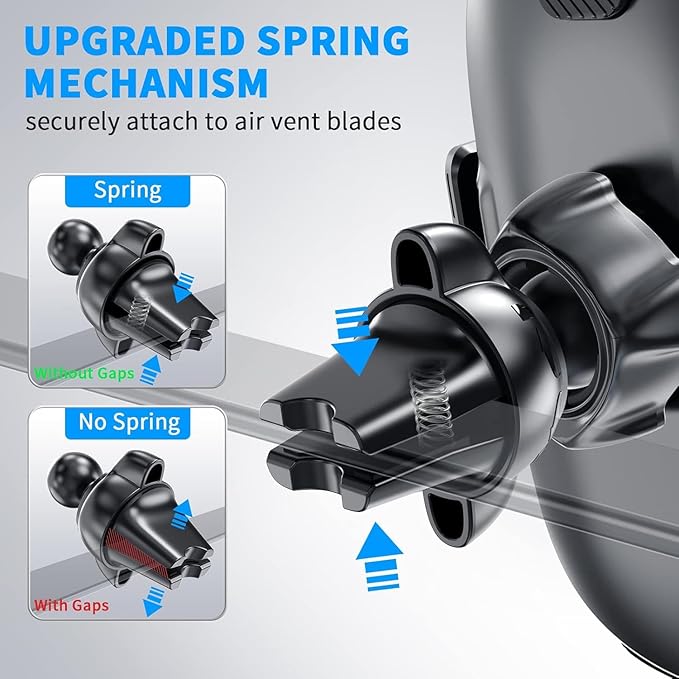 APPS2Car Suction Cup Phone Mount, Windshield/Dashboard/Air Vent Car Phone Holder Mount with Sticky Gel Pad, Compatible with iPhone, Samsung, All Cellphone, Thick Case Friendly