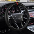 Car Steering Wheel Cover, Steering Wheel Accessories, 15 Inch Microfiber Leather Carbon Fiber Soft Anti-Slip Breathable, Car Accessories Elastic Non-Slip Cover for Most Vehicles (Black)