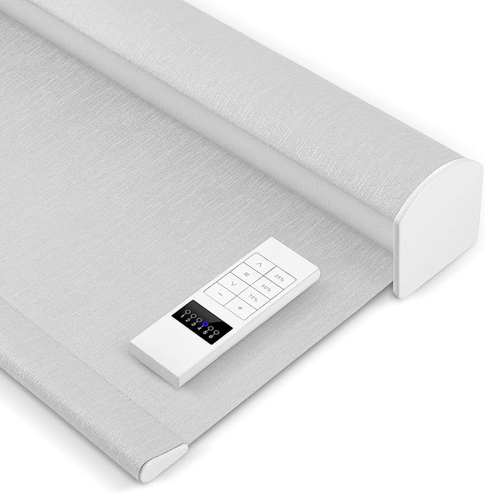 Zshine Motorized Blackout Window Blinds Customize Width Remote Control Wireless