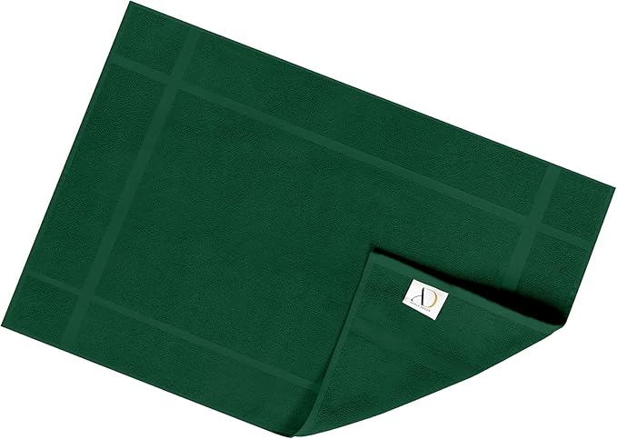 Ample Decor Bath Mats 100% Cotton 34 X 20 Inches, Oeko Tex Certified 1350 GSM Solid Construction Thick & Plush, Super Absorbent for Bathroom Floor, Shower – Christmas Green