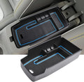 EDBETOS Center Console Organizer Tray Compatible with Chevy Bolt EUV Bolt EV Accessories 2022-2023 Interior Secondary Armrest Storage Glove Box Divider ABS Material, Customized Design, Blue