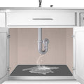 The Original Under Sink Mat - Adjustable Silicone mat, Waterproof Under The Sink Bathroom Vanity Mat - 28" x 19" or smaller