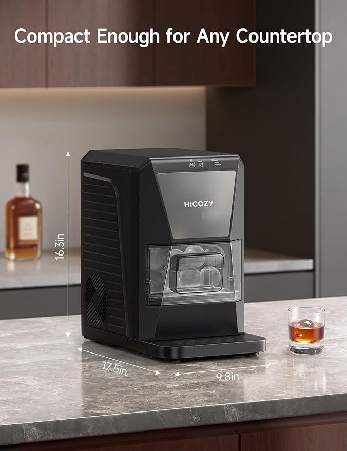 HiCOZY B1 Clear Ice Ball Maker Countertop, Sphere Ice Maker